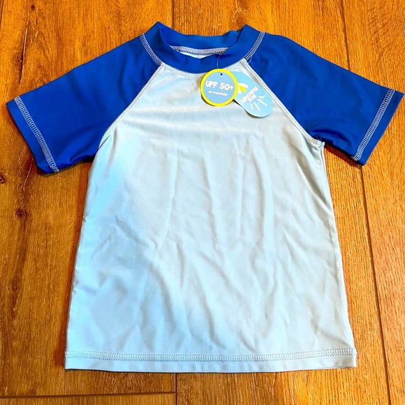 Lightning Bug Other - Boys Blue Swim Shirt Rash Guard UV 50 - Lightning Bug 4T